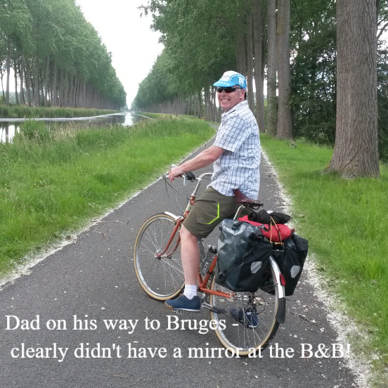 Dad on his way to Bruges